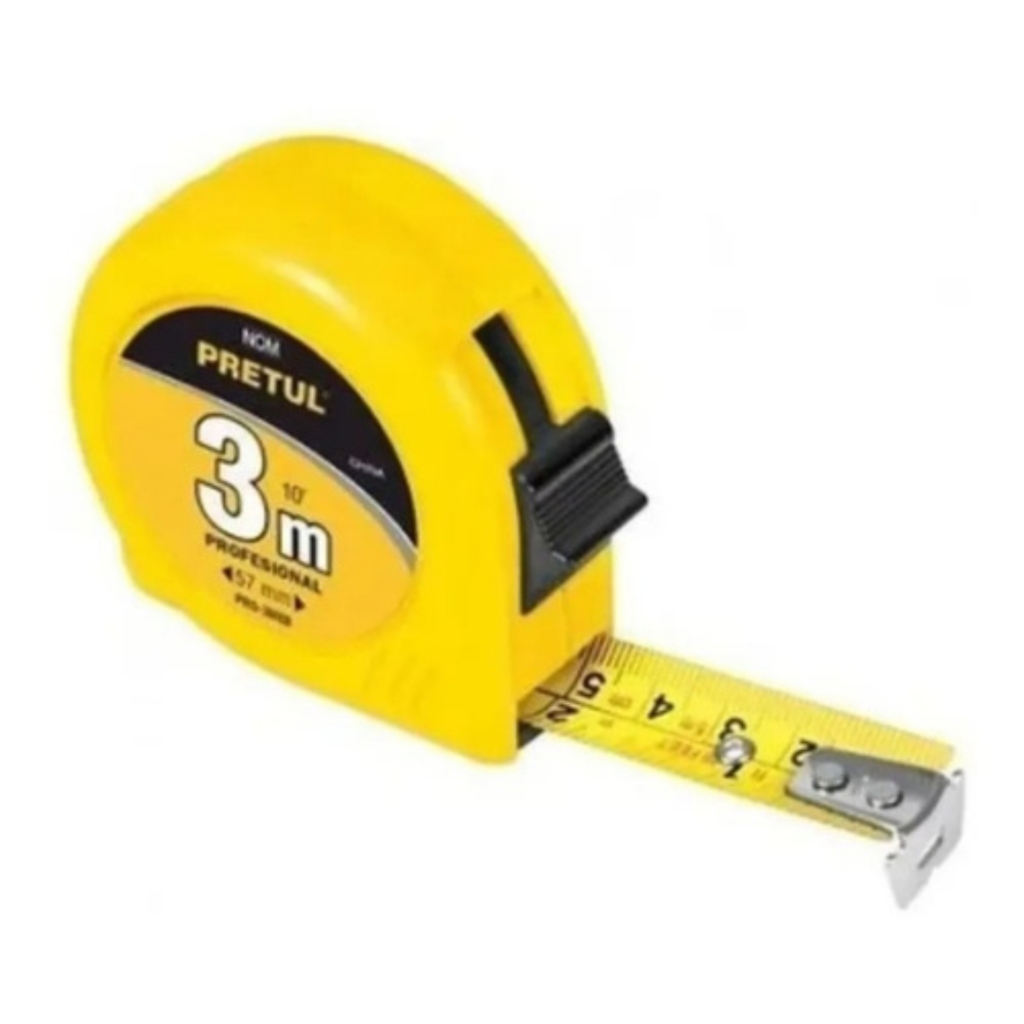 Cinta metrica 21607 3 mt.anch.13mm granel PRETUL