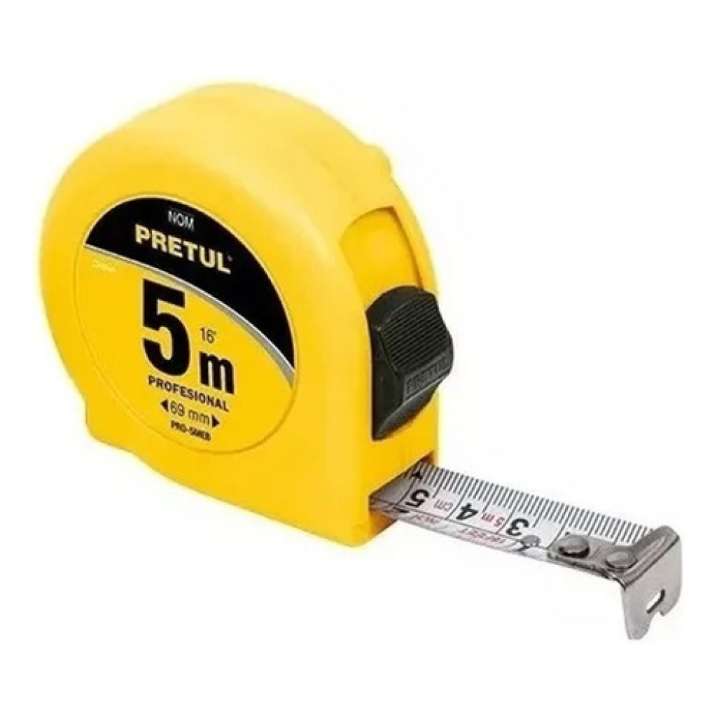 Cinta metrica 21608 5 mt.anch.19mm PRETUL