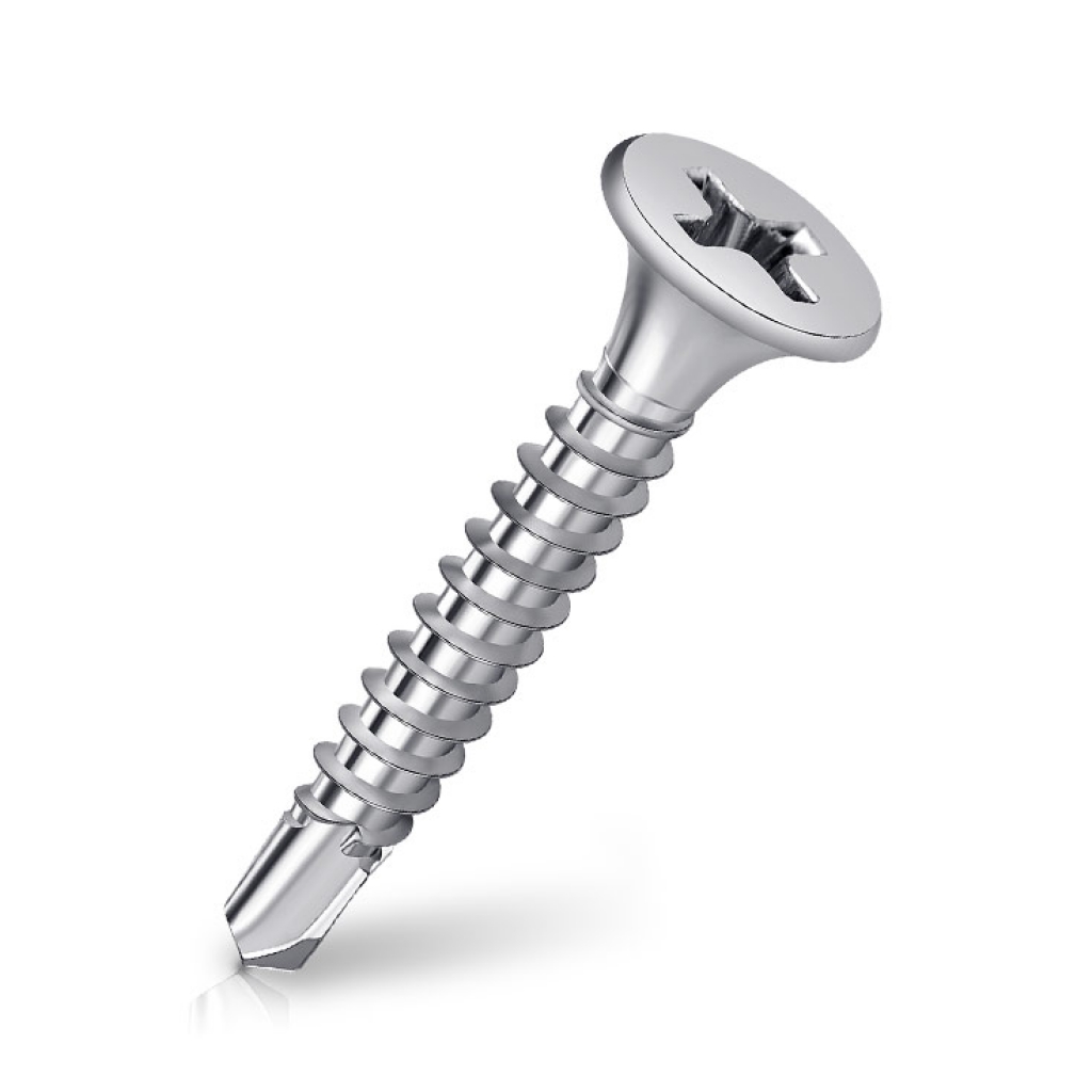 Tornillo p/Metal Mecha Zinc Cab.Trompeta 6x1 ½